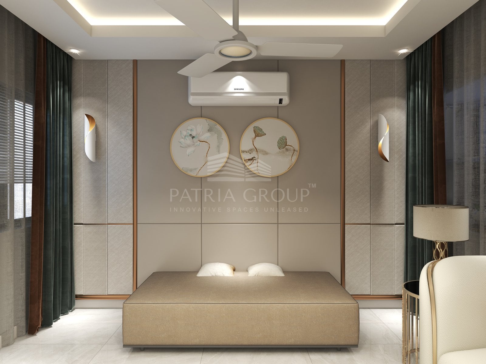 Elegant bedroom interior